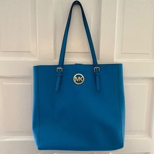 Blue Michael Kors tote bag